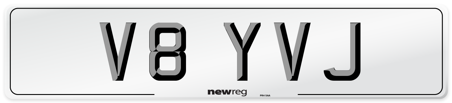 V8 YVJ Number Plate from New Reg